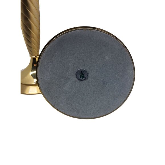 Vintage PaIr of Partylite Lexington polished Gold Solid Brass Candlestick Holder - Picture 7 of 9